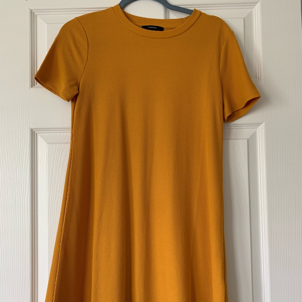 Forever 21 Never Worn Ribbed Mustard Dress